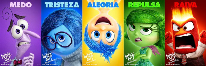 Divertidamente personagens_emoções